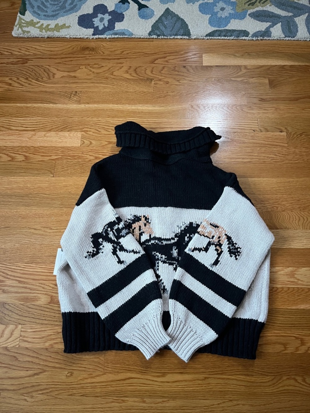 Anthropologie x Pilcro Horse Graphic Cardigan Sweater Size Medium NWT - Picture 14 of 14